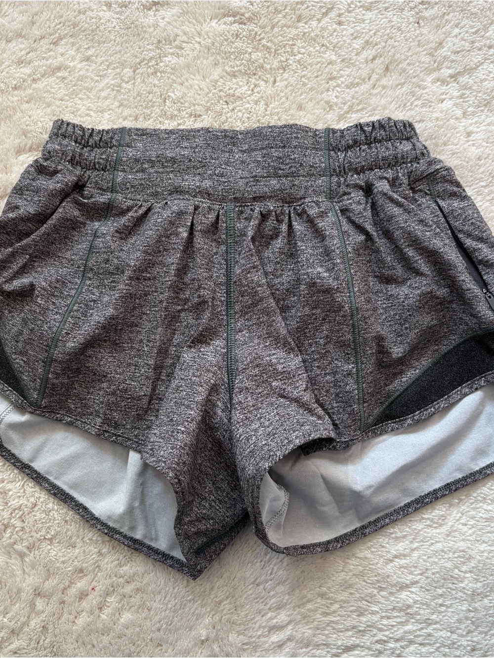 lululemon athletica Heathered Dark Gray Athletic Shorts